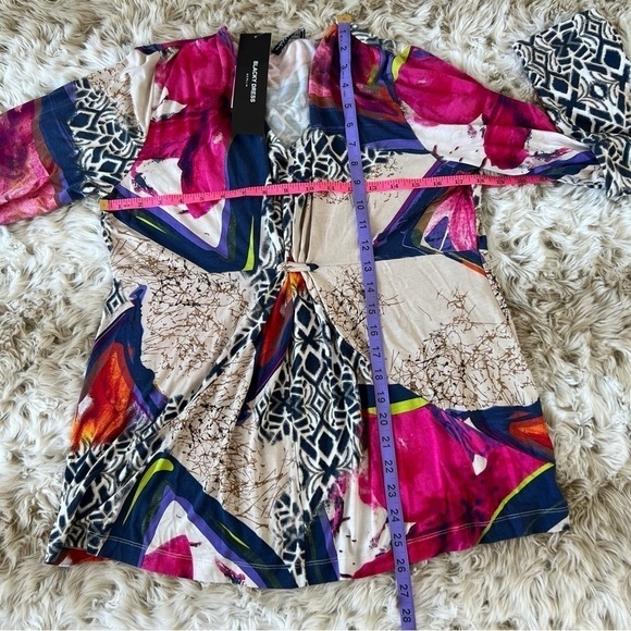 🆕 Blacky Dress Berlin Abstract Multicolored Long Sleeve Top - Picture 7 of 9